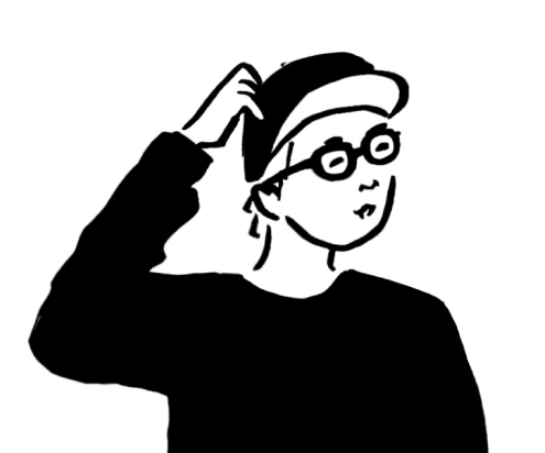 sukima キャラクターが電話をしているイラスト